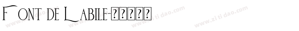 Font de Labile字体转换